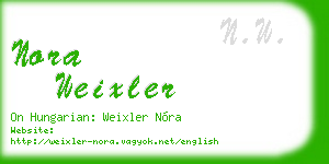 nora weixler business card