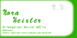 nora weixler business card